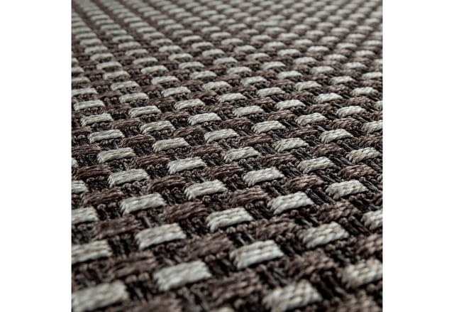 Paco Home In- & Outdoor Flachgewebe Teppich Sisal Optik Natürlicher Look Uni Braun Grau 120x170 cm