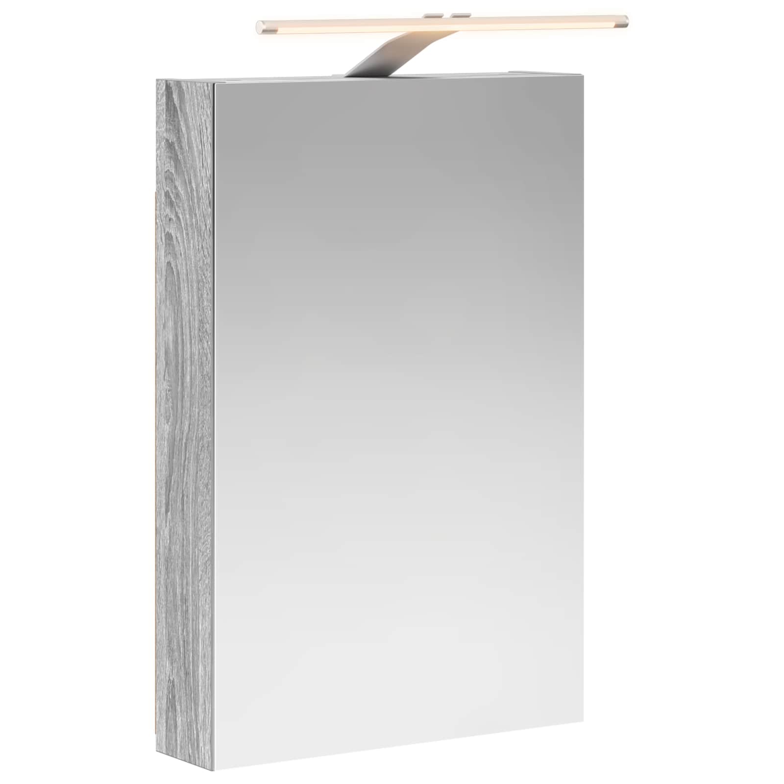 Badezimmerspiegelschrank Graues Sonoma 40 X 10,5 X 60,5 Cm Vidaxl