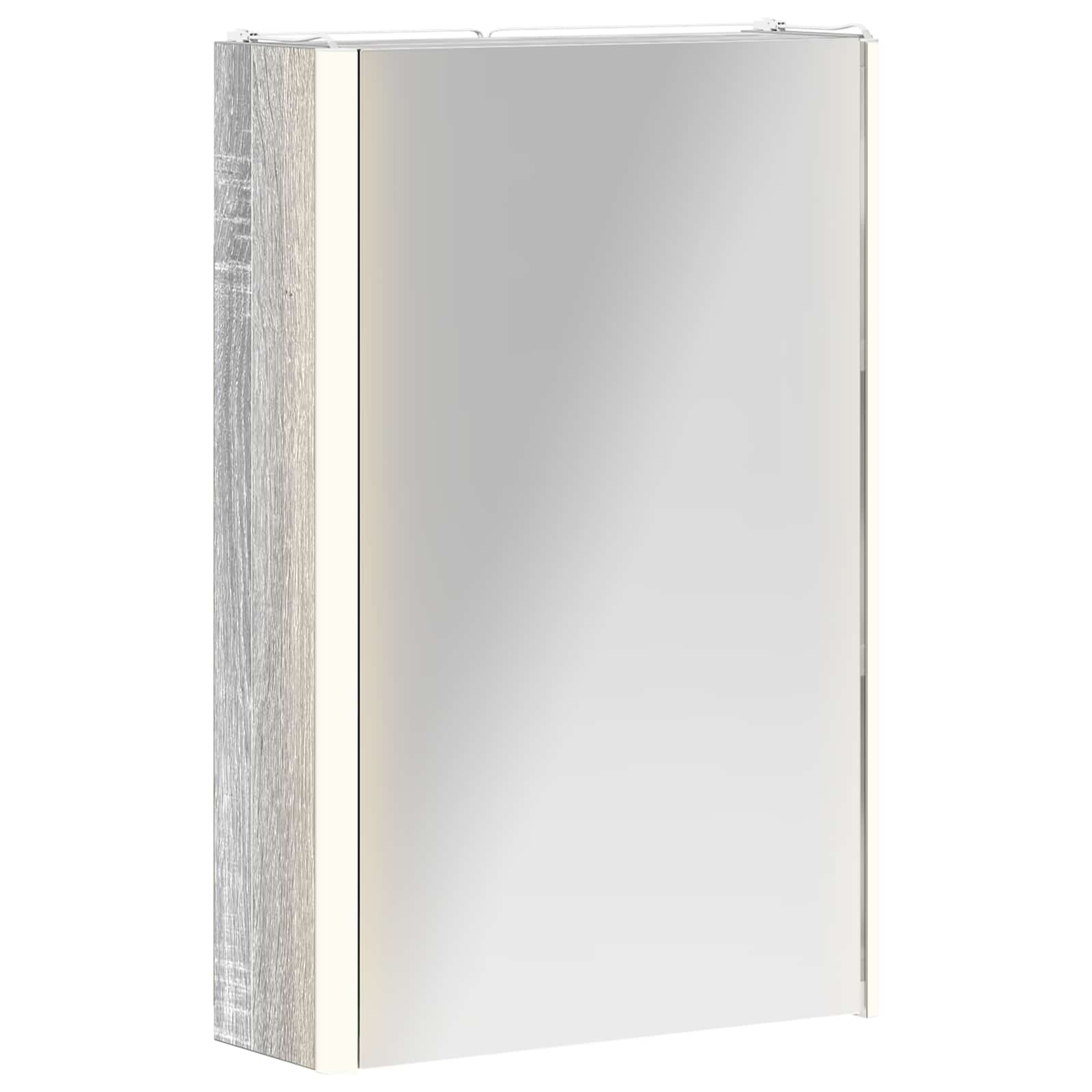 Badezimmerspiegelschrank Graues Sonoma 33 X 11,5 X 50 Cm Vidaxl