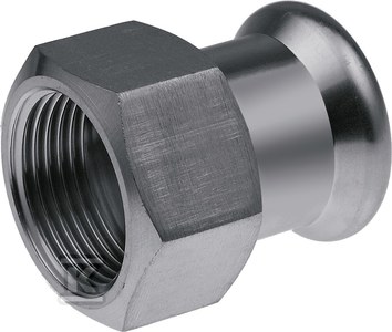 Verbinder Mit Innengewinde 22x1/2" Edelstahlpresse