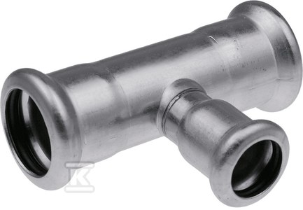 Reduziertes T-stück 22x18x22mm Edelstahlpresse