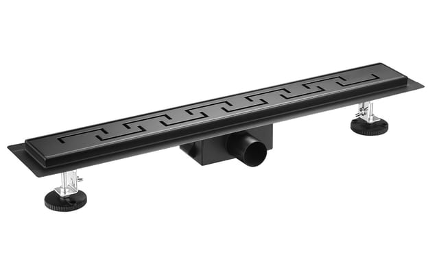 Bc-elec - L11-50-B Duschrinne 50cm aus Edelstahl black matt, sterfput Duschrinne, höhenverstellbar 98-142mm