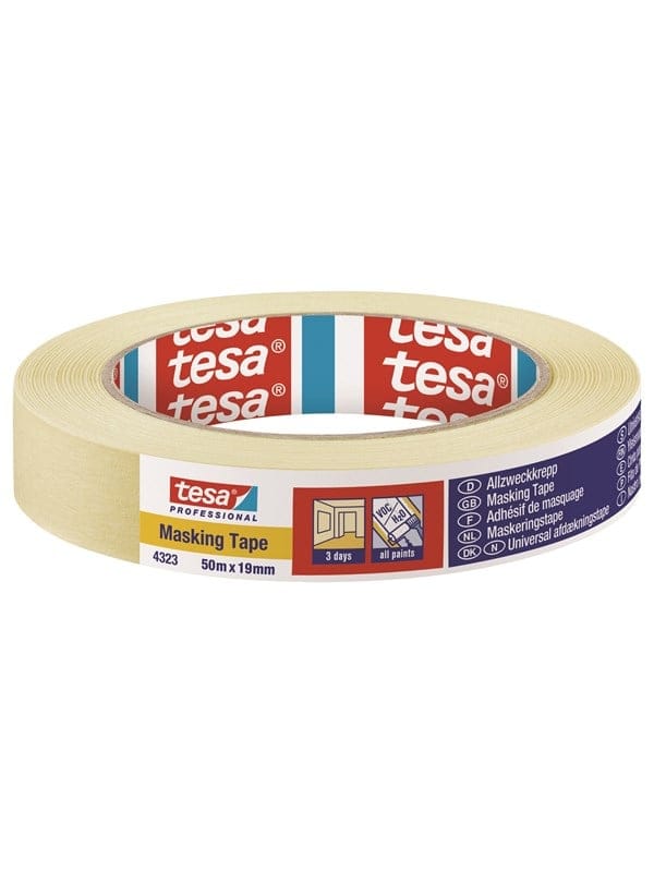 Tesa - standard 04323-00040-00 Kreppband krepp® Beige (l x b) 50 m x 19 mm 1 St.