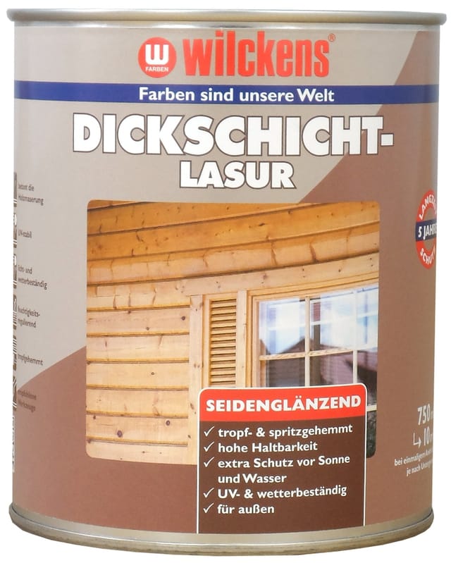 Dickschichtlasur Nussbaum seidenglänzend 0,75l 11489100050 - Wilckens
