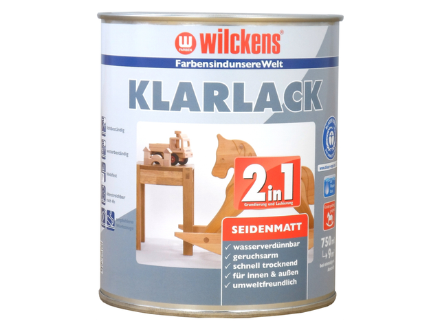 Wilckens Klarlack 2in1 seidenmatt 0,75l 12400000050