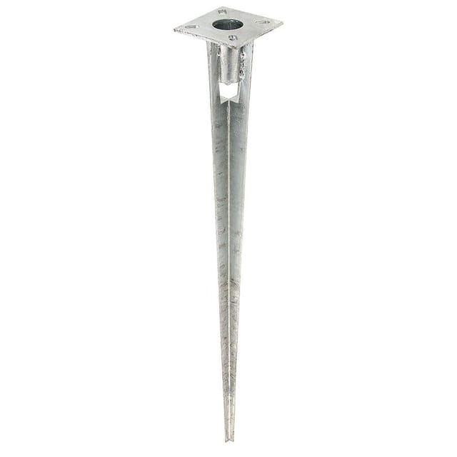 ALBERTS Einschlag-Bodenhülse für Stahlrohr-Zaunpf.,feuerverz.,Länge750mm,für PfostenØ38mm