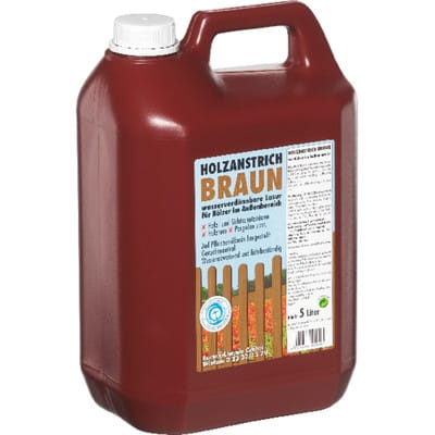 Holzanstrich 5 l, braun Kunststoff-Kanister