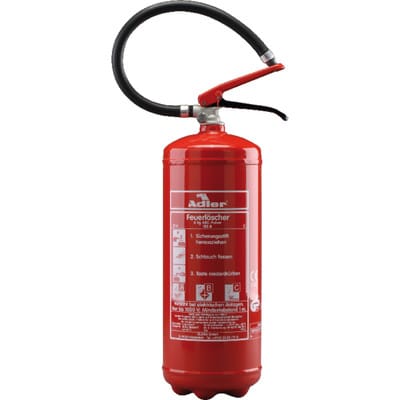 Pulverfeuerlöscher Adler PDE6 6 kg m.Dauerdruck Brandkl.27 a 183 b c m.Wandh.