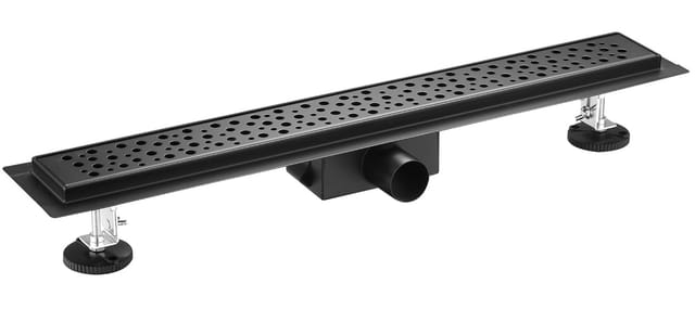 Bc-elec - L06-50-B Duschrinne 50cm aus Edelstahl black matt, sterfput Duschrinne, höhenverstellbar 98-142mm
