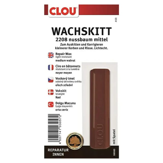 Clou Wachskitt Stange 2208 Nussbaum mittel