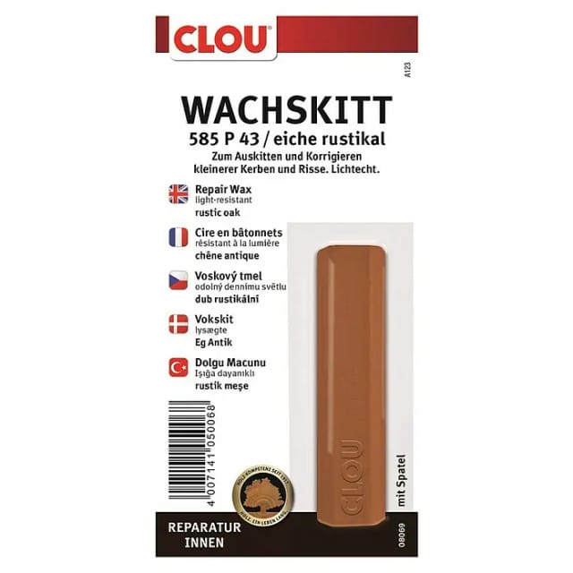 CLOU Wachskittstangen Farbe 585 P 43/eiche rust.15g Bl. 4 Stk