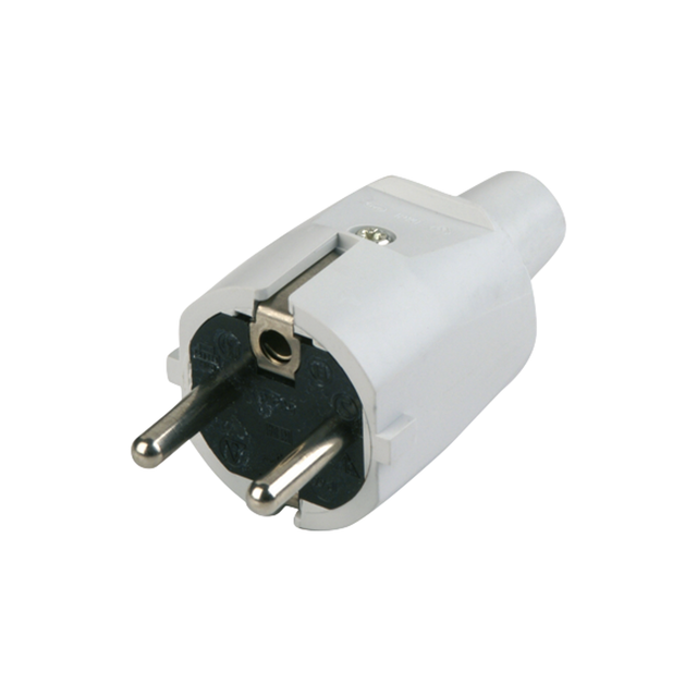 Stecker, pvc, grau