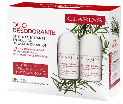 Clarins Roll-on Deodorant Set 50 Ml X 2 Stück (3666057465840)