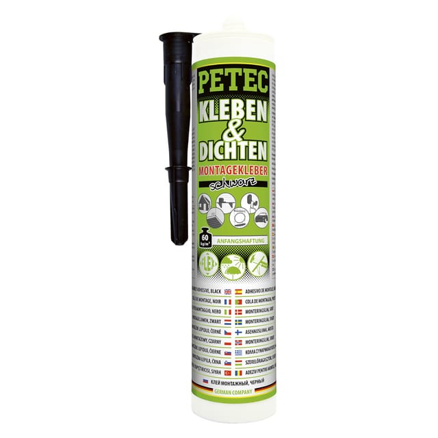 Petec Kleben & Dichten Montagekleber in Schwarz 290 ml