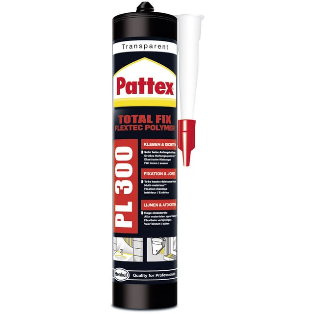 Pattex - Flextec Polymer Montagekleber Herstellerfarbe Transparent PPL3T 300 ml