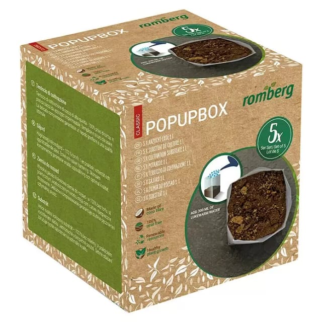 Style Popup-Box Anzucht-Erde komprimiert 5x 1l - Romberg