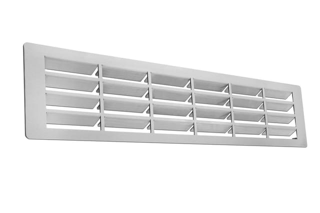 Hoju - Sockelsichtschutzgitter Lüftungsgitter echt massiv Edelstahl 500 x 100 mm