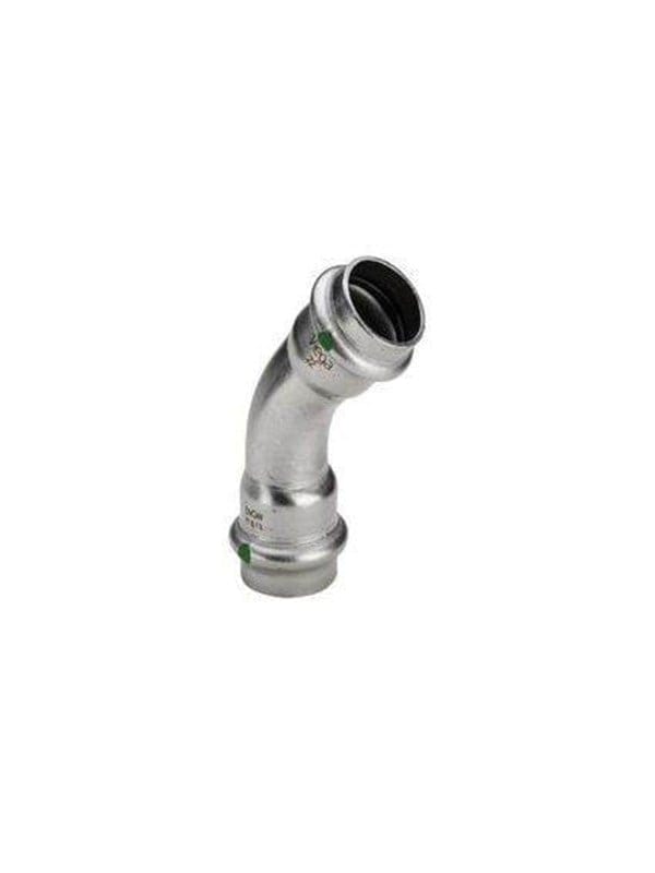 Viega Italia Srl - Viega Sanpress Inox Bogen 435790 22mm, 45Grad, Stahl nichtrostend, SC-Contur
