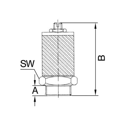 FP - Riegler Schalldämpfer, Sinterbronce/MS, Abluft einstellbar, r 1/8, sw 16