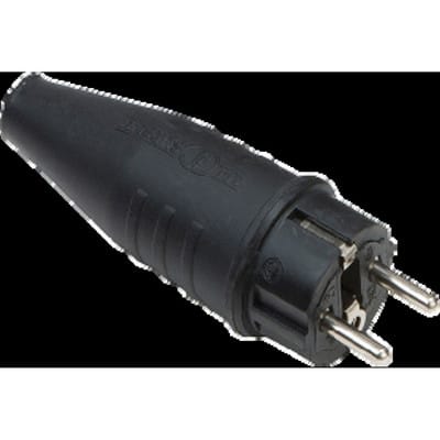 Schutzkontakt-Stecker Vollgummi schwer IP44