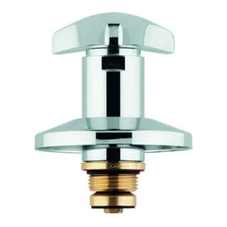 Oberteil, dn 20, für UP-Ventile 3/4', Trecorn-Griff, Schubrosette, Markierung Blau, Chrom - Grohe