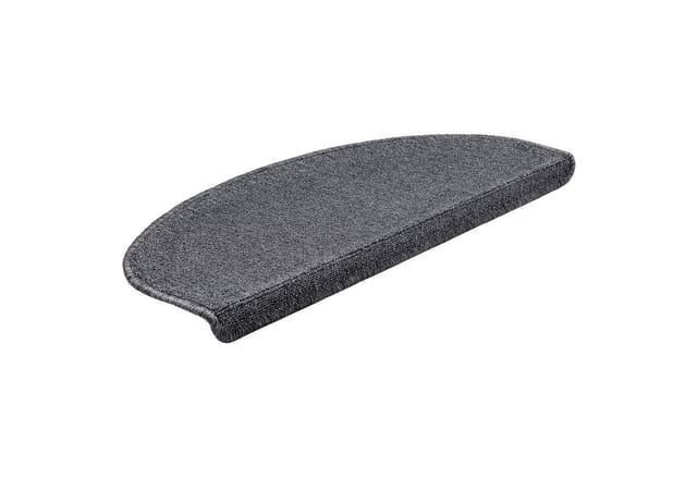 [en.casa] - Stufenmatte 15er Set Halbrund Dunkelgrau