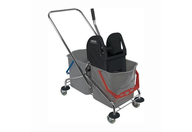 Certeo - Sprintus Reinigungswagen Eimer 2 x 27 l, Presse - 301114
