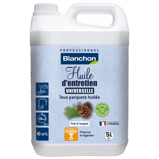 [5110086] Huile d'entretien universelle Blanchon 5110086 biosourcée mat 5L