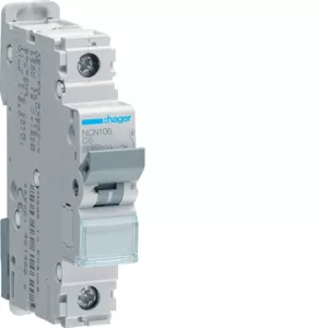 Hager Ls-schalter 1 Polig 10ka/15ka C-6a 1m Ncn106