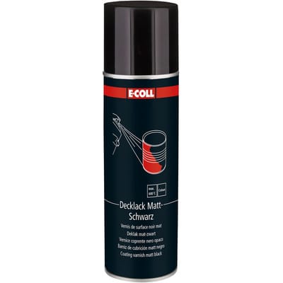 Decklack 400ml, mattschwarz - E-coll