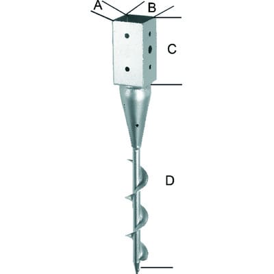 E-NORMpro Einschraubbodenhülse tzn 91x650 mm