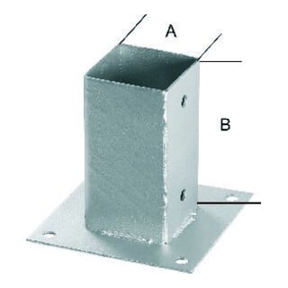 Aufschraubhülse tzn 101 vierkant 15x15