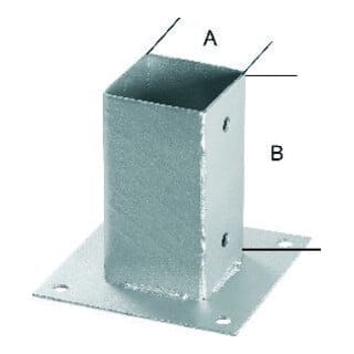 Aufschraubhülse tzn 101 vierkant 15x15