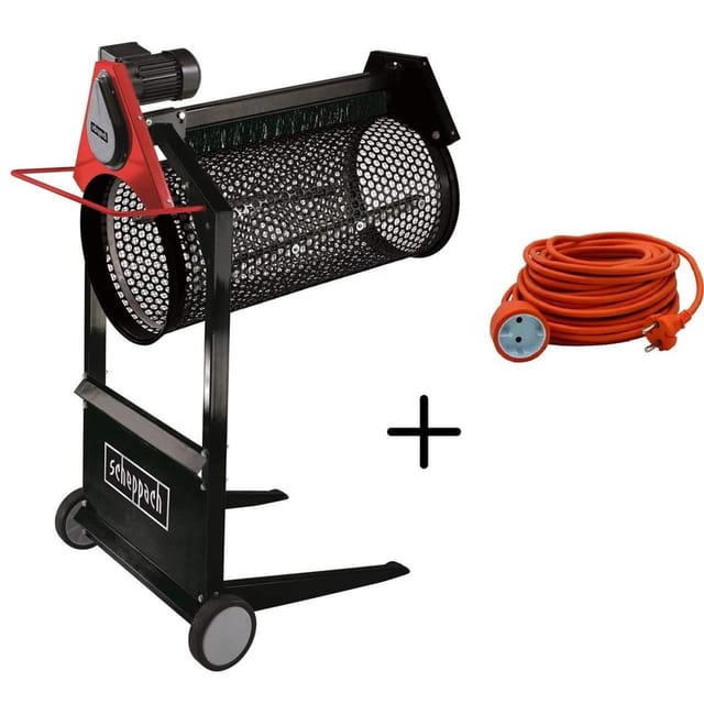 Rollsieb Gartenrollsieb Kompostsieb 360v Scheppach Rs400 + Elektrokabel 20 Mt