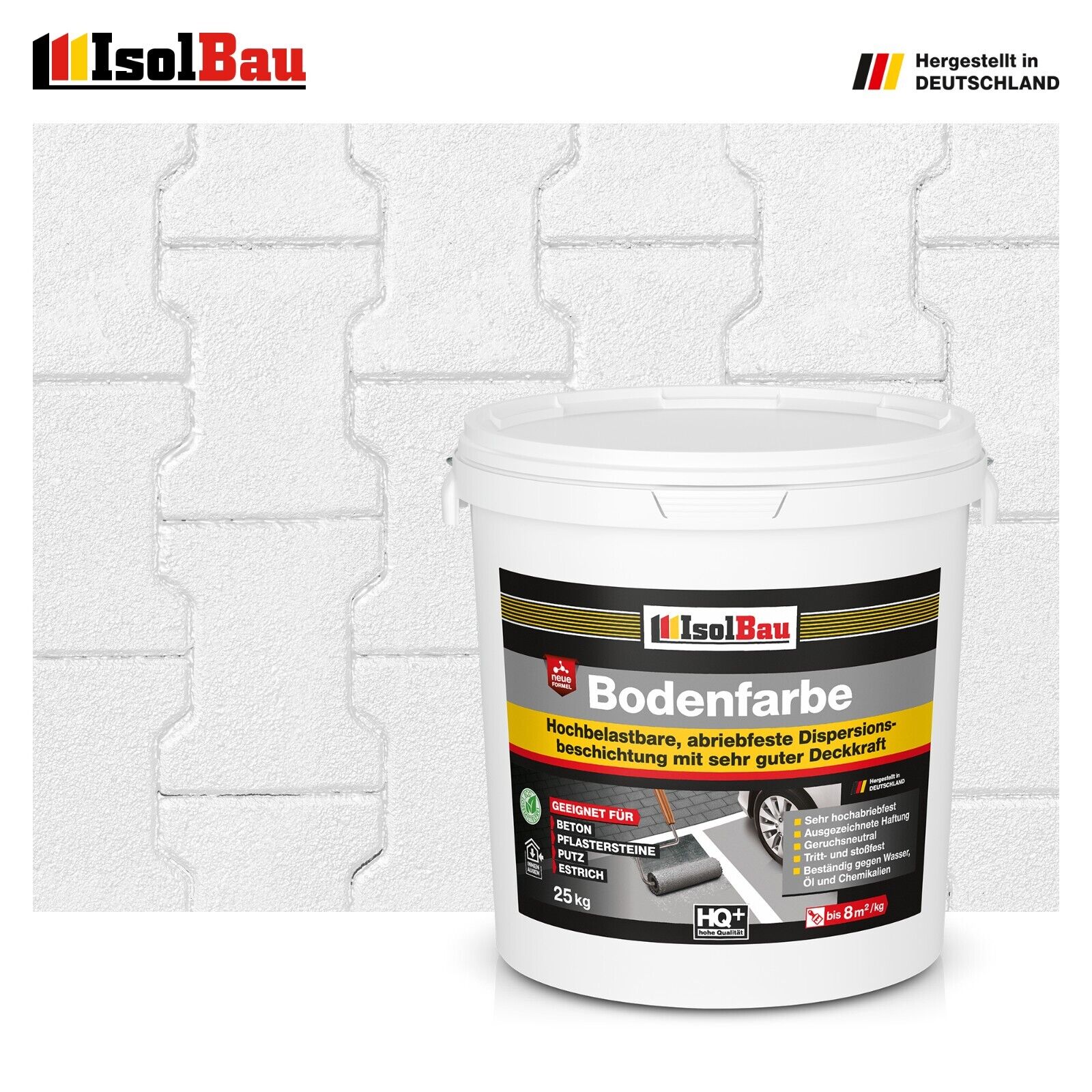 Bodenfarbe Betonfarbe Weiss 25 Kg Bodenbeschichtung Fußbodenfarbe Ral Farbe
