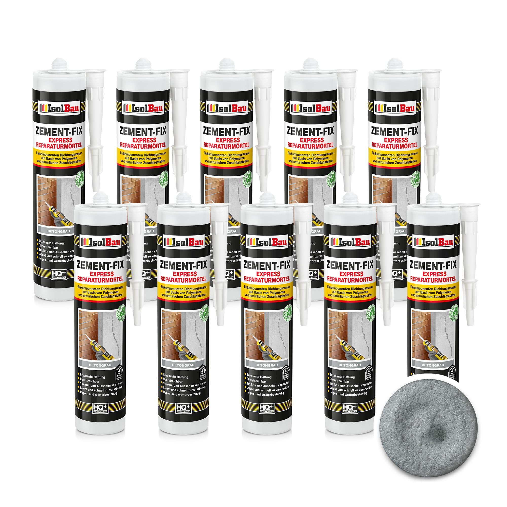 Reparaturmörtel Zement-fix 10 X 300 Ml Zementgrau Fugenmörtel Express Cement