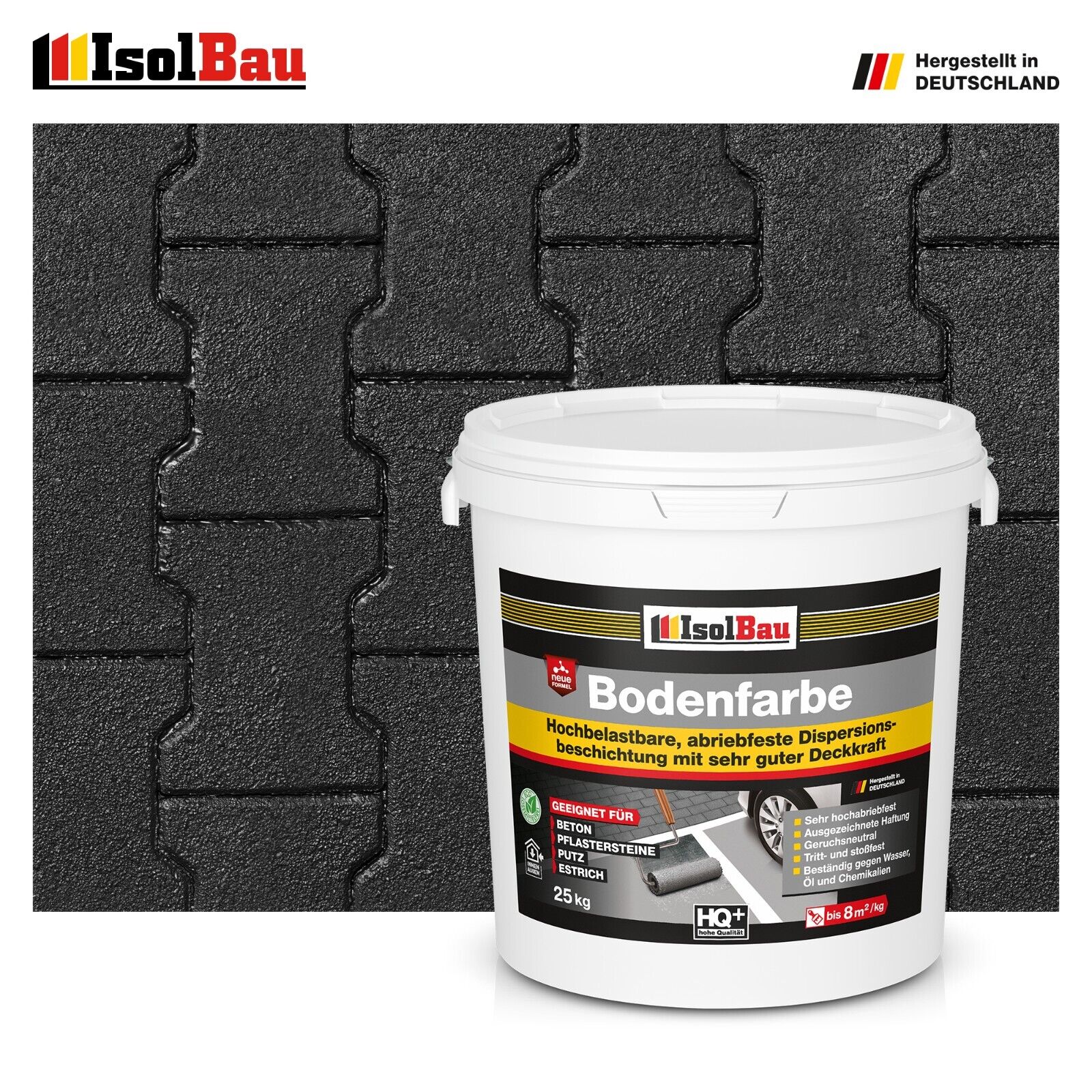 Bodenfarbe Betonfarbe Schwarz 25 Kg Bodenbeschichtung Fußbodenfarbe Ral Farbe