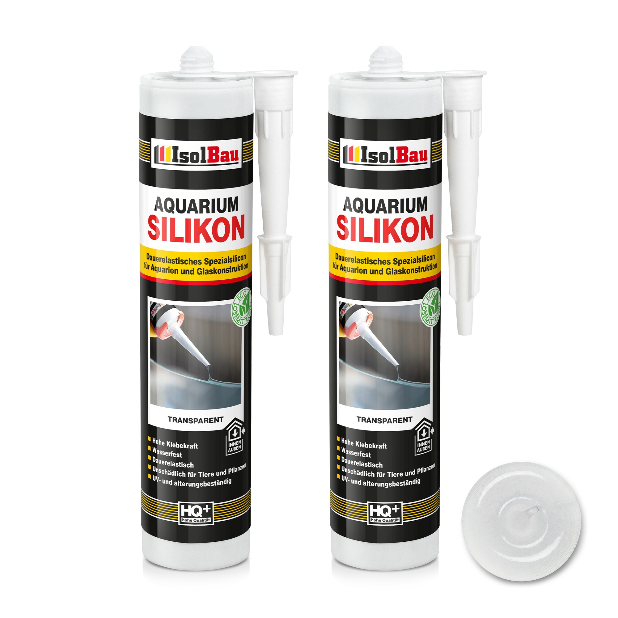 Aquarium Silikon Transparent 2 X 300ml Glassilikon Aquarium Kleber Glass