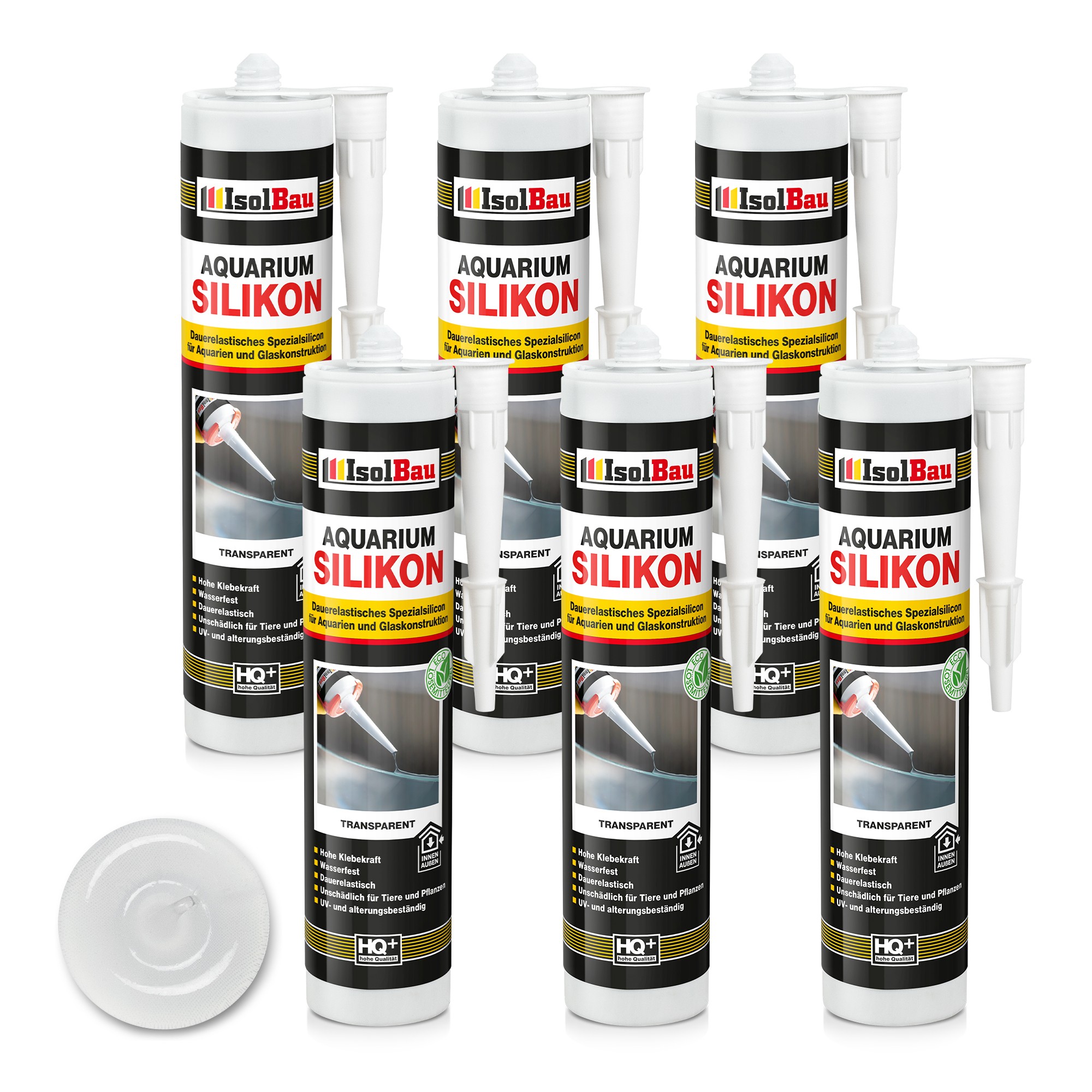 Aquarium Silikon Transparent 6 X 300ml Glassilikon Aquarium Kleber Glass