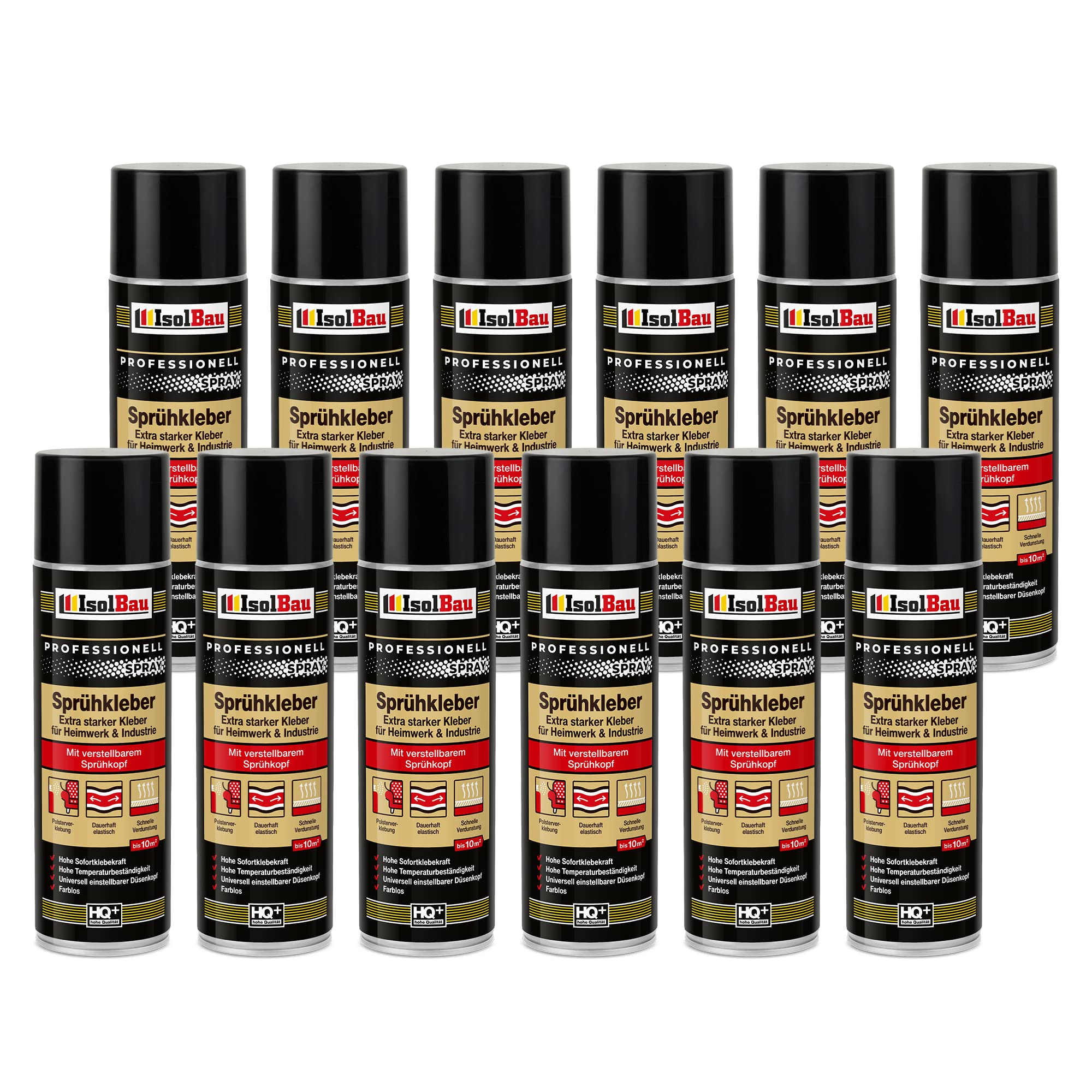 Sprühkleber 12 X 500ml Kontaktkleber Industriekleber Extra Stark Bastelkleber