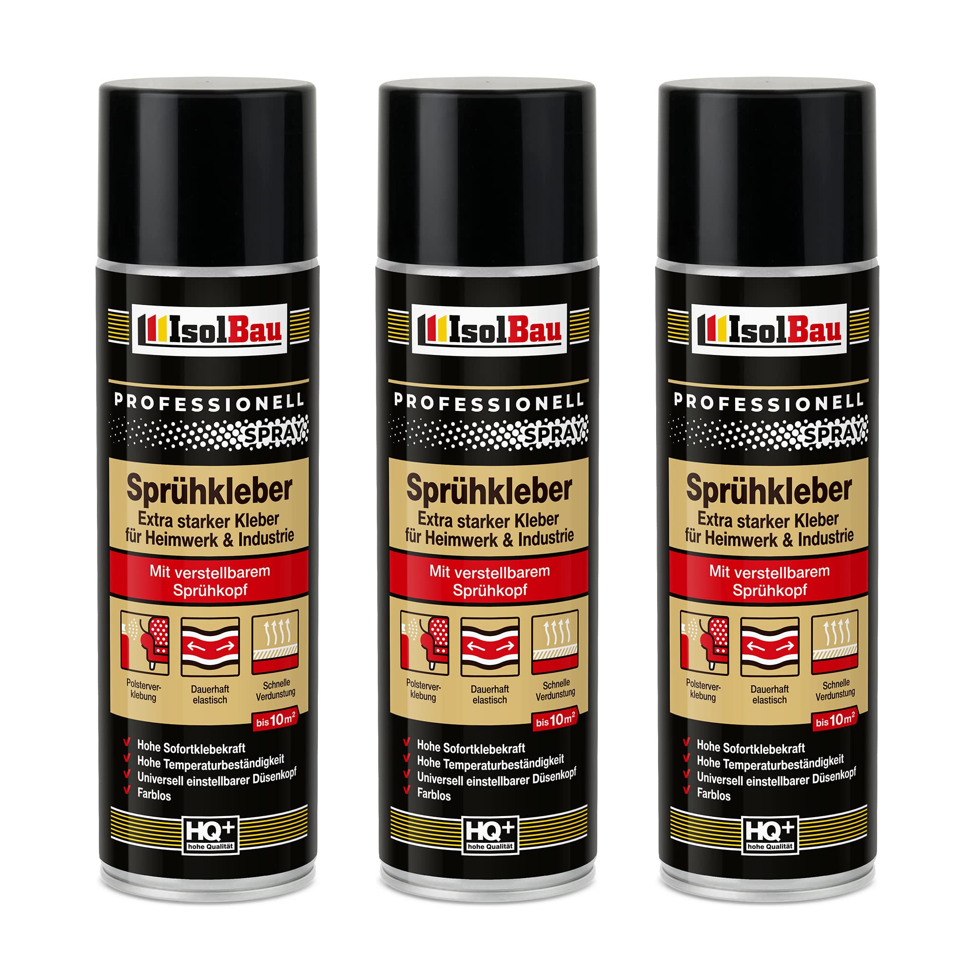 Sprühkleber 3 X 500ml Kontaktkleber Industriekleber Extra Stark Bastelkleber