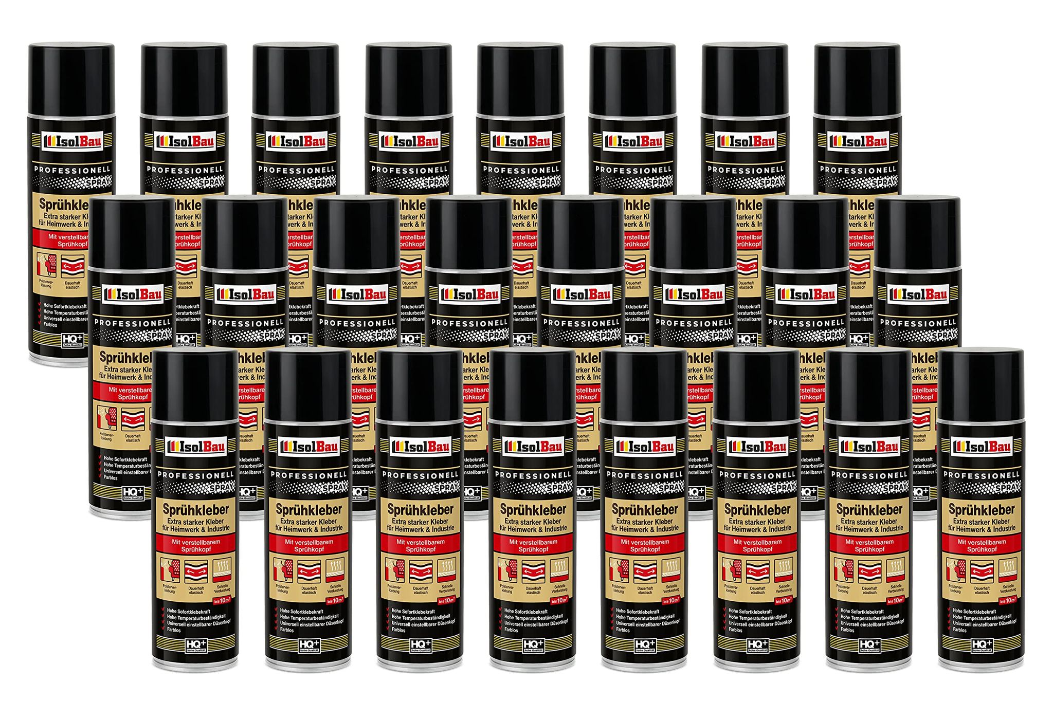 Sprühkleber 24 X 500ml Kontaktkleber Industriekleber Extra Stark Bastelkleber