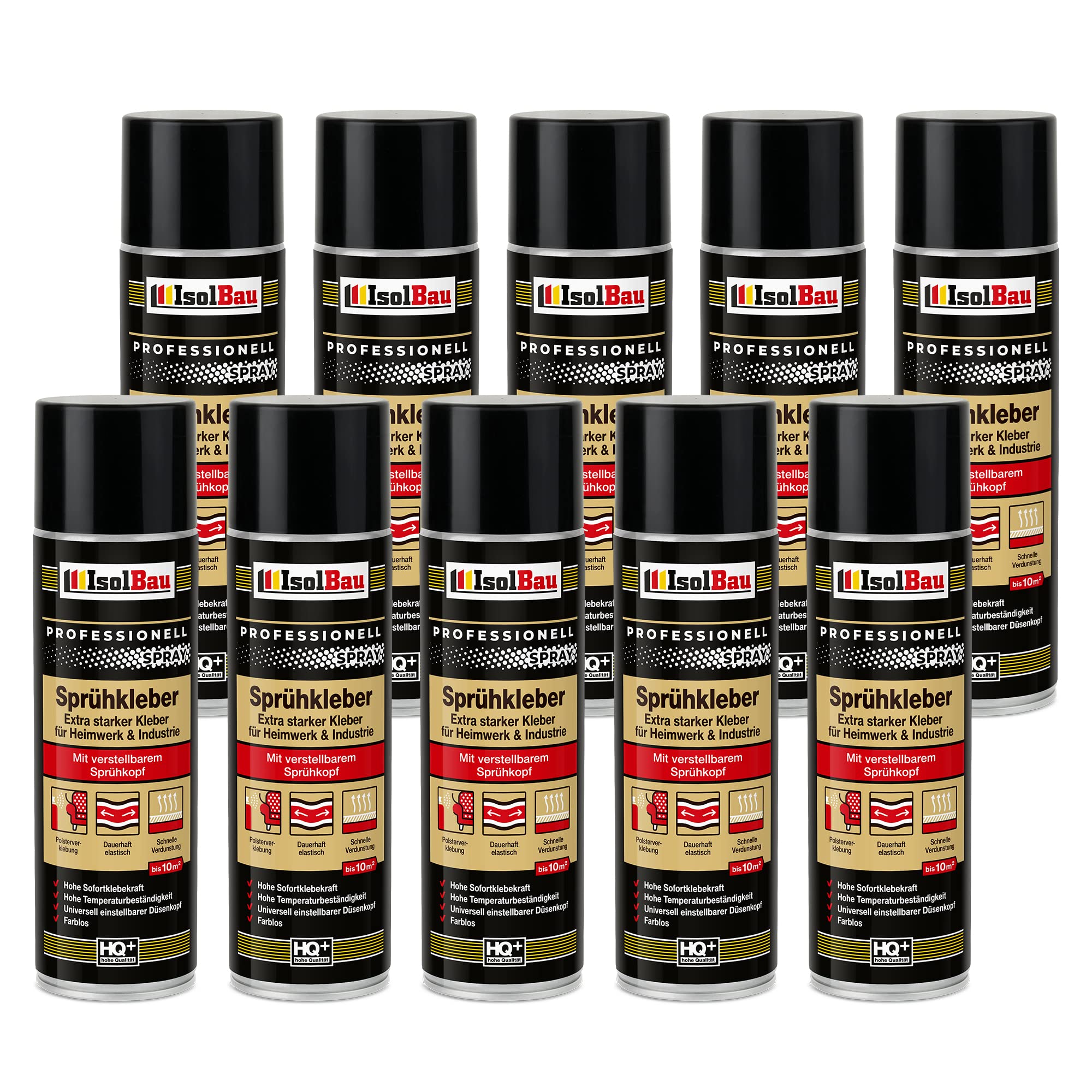 Sprühkleber 10 X 500ml Kontaktkleber Industriekleber Extra Stark Bastelkleber