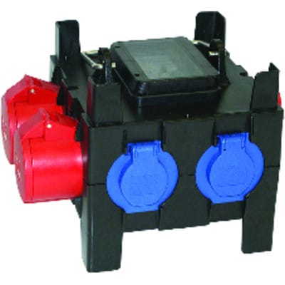 PCE - Stromverteiler, imst, 2x cee 16A, 4x Schutzkontakt-Steckdose
