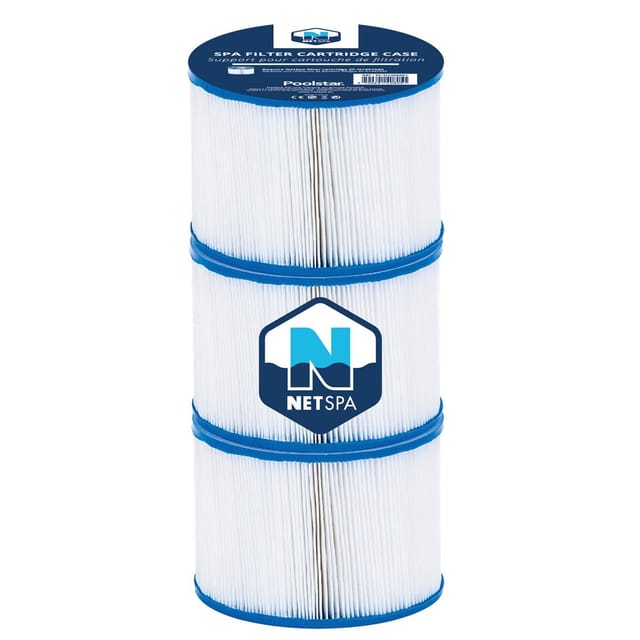 Set mit 3 Netspa Spa-Filterpatronen - ø 10.4 cm x h 8cm -150 Falten - Reinigung/Erhaltung der Wasserqualität -. - 3er-Set