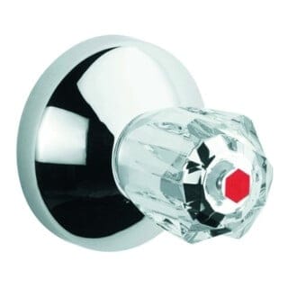 Unterputz-Ventil-Oberbau Atlanta T20-80mm Brillant-Griff Mark. Rot, Chrom - Grohe