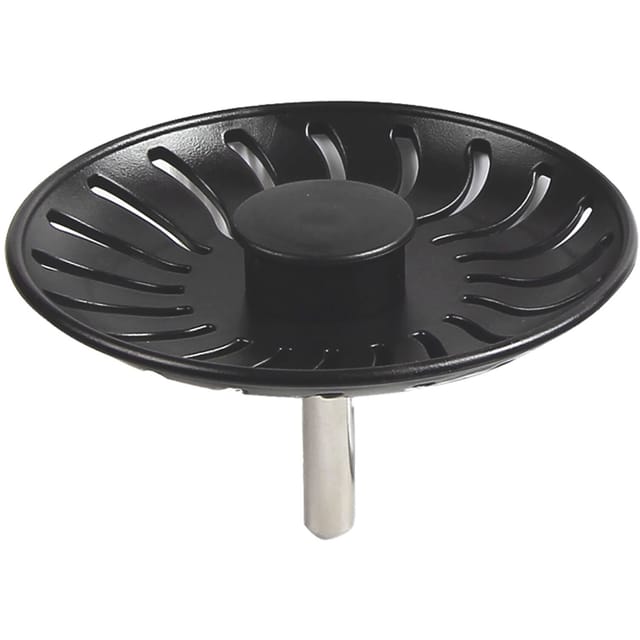 Caressi Siebkorbventil CA505100ZBK - Spülbecken Siebkörbchen aus Edelstahl schwarz