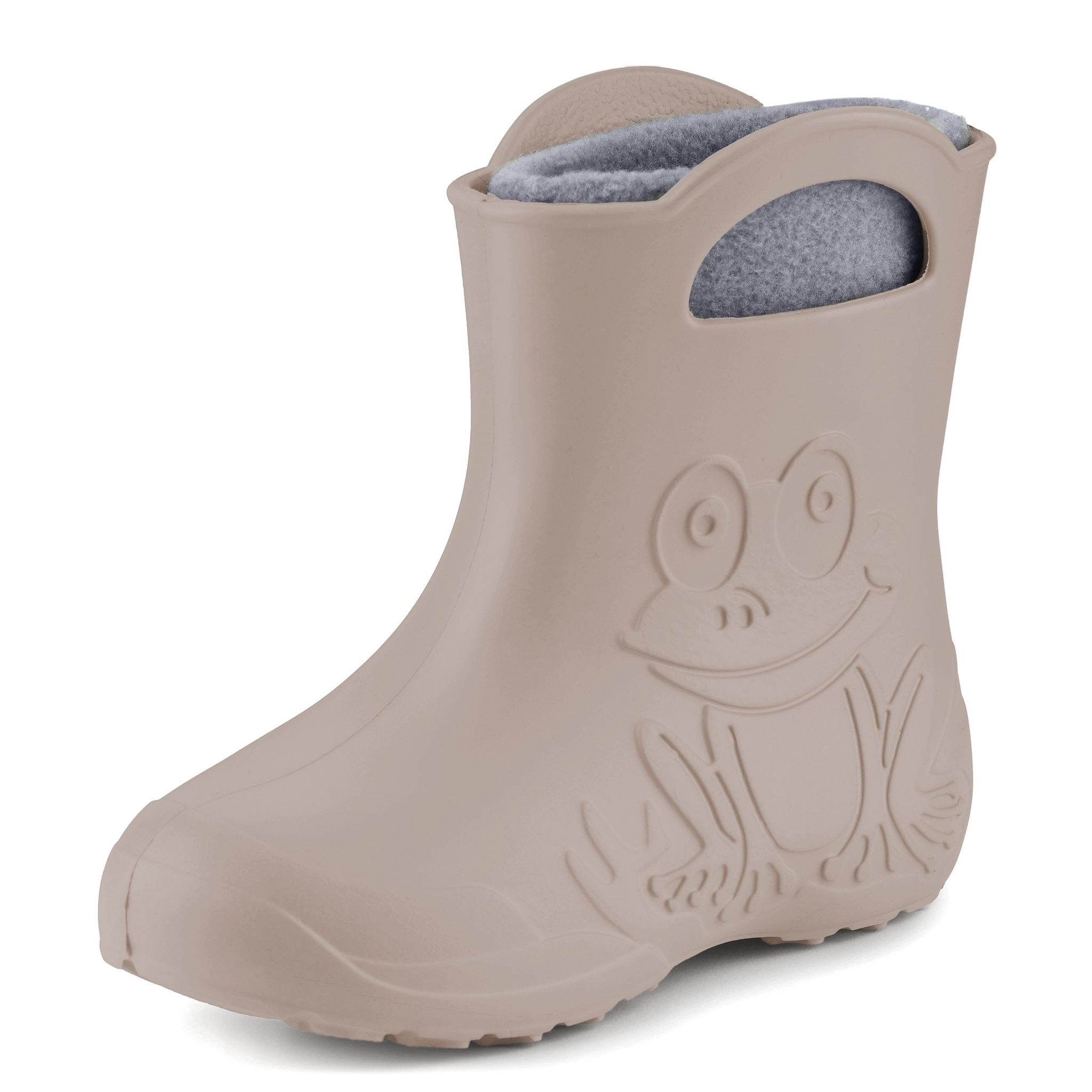 Ladeheid Eva Kinder Jungen Mädchen Gummistiefel Regenschuhe Gefüttert La-ca-03 (hellbeige/grau, 34/35 Eu)