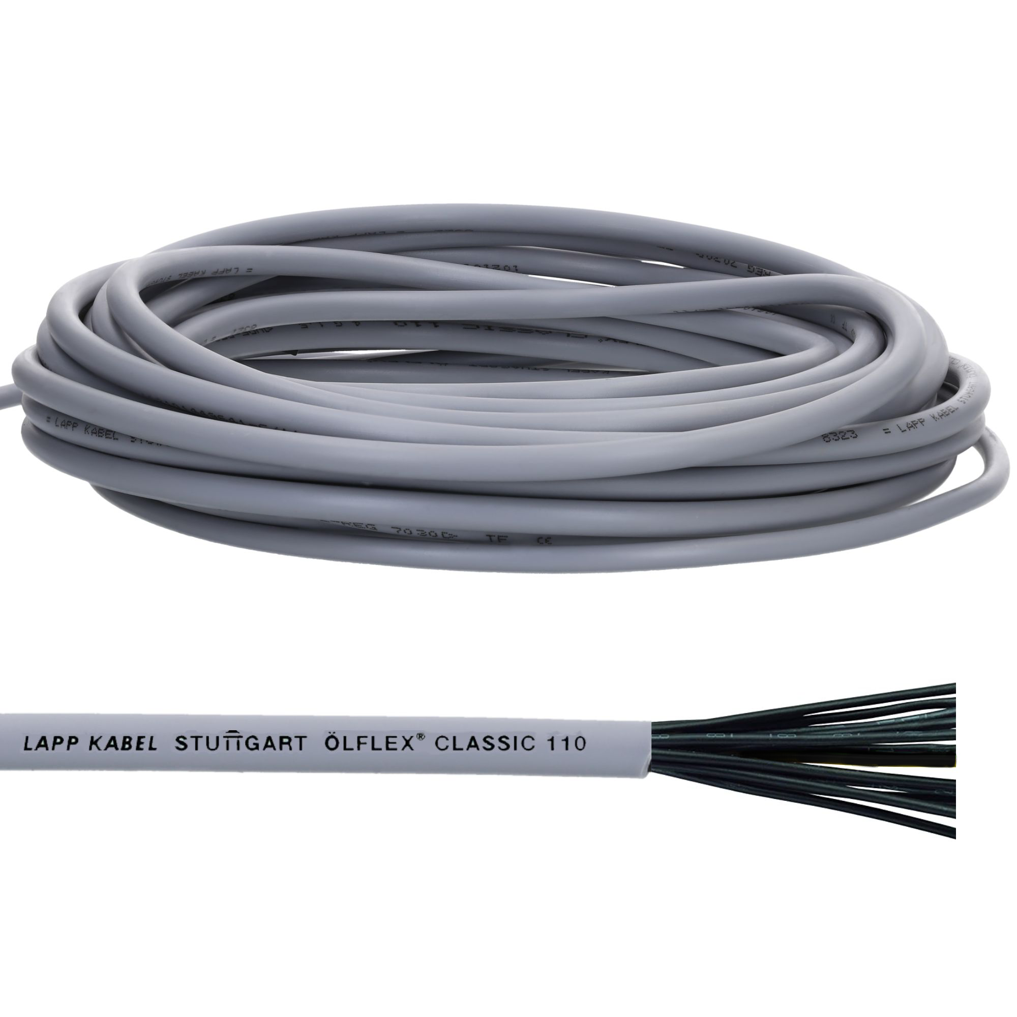 10 Meter Lapp 1119807 Ölflex Classic 110 Pvc Steuerleitung 7x0,75 Mm² Ohne Grün-gelben Schutzleiter I Steuerkabel 7 Adrig I Kabel 7 Adrig