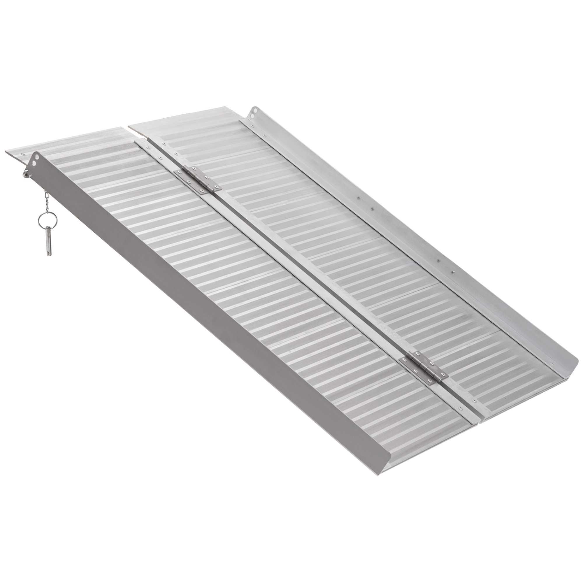 Klappbare, Rutschfeste Rollstuhlrampe Aus Aluminium, Max. Belastung 270 Kg, 91 X 74 Cm
